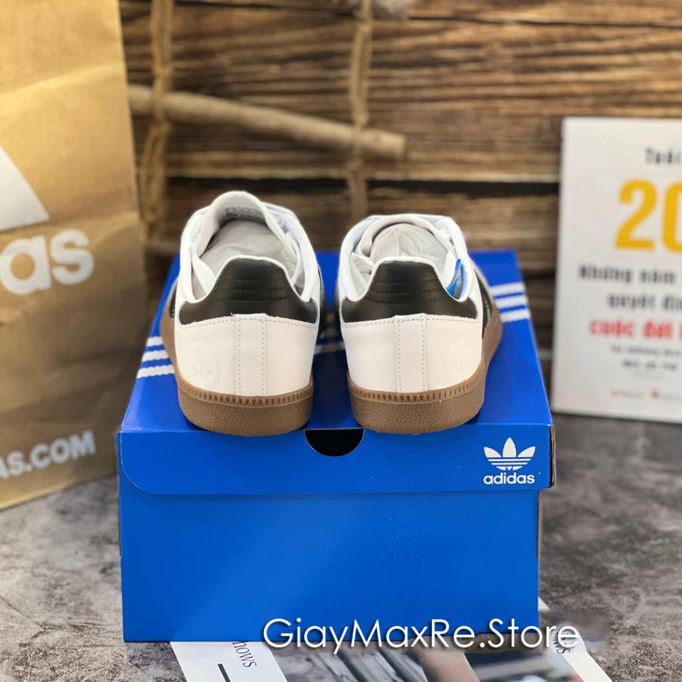 Giày Adidas_Samba Low Đế Nâu, Giày Sneaker AdiDa Samba “ White Black Gum" Hàng Mới 100% Full Box