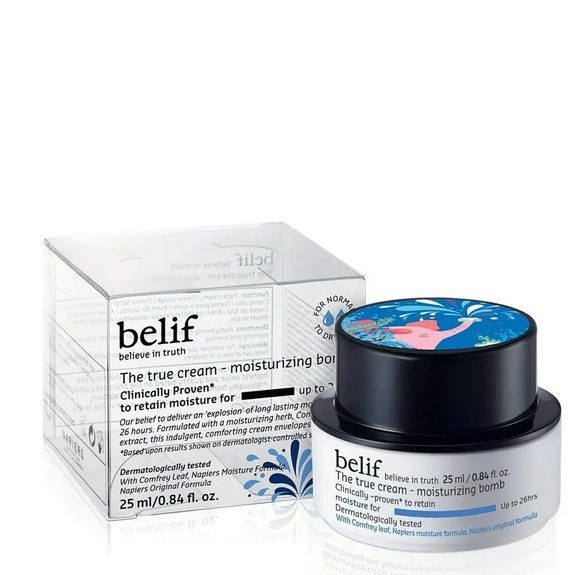 Kem cấp ẩm suốt 26 giờ Belif The True Cream Moisturizing Bomb - Phiên Bản Tiện Lợi 25ml