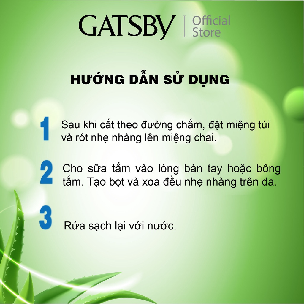 Sữa tắm GATSBY Refreshing Body Wash All In One 450ml 3 trong 1/túi