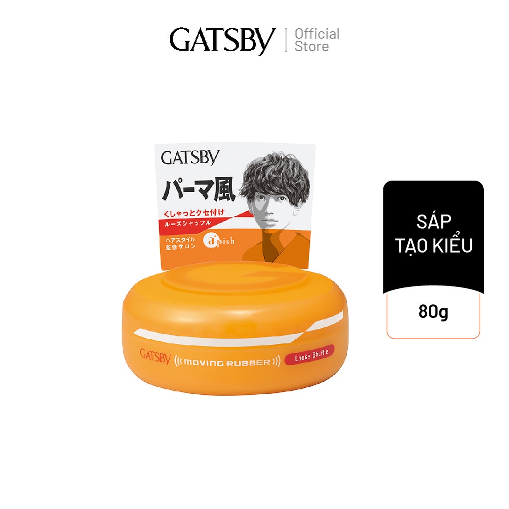 Wax Tạo Kiểu Tóc GATSBY MOVING RUBBER LOOSE SHUFFLE I 80g