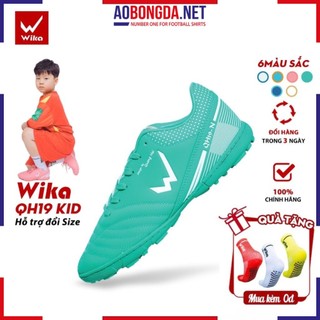 Giày Đá Bóng Trẻ Em Wika QH19 Kid Chính Hãng, Giày Đá Banh Trẻ Em Wika Quang Hải Chất Liệu Da Mềm Mại Ôm Chân