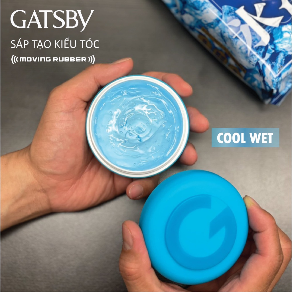 Wax Tạo Kiểu Tóc GATSBY MOVING RUBBER COOL WET J 80g