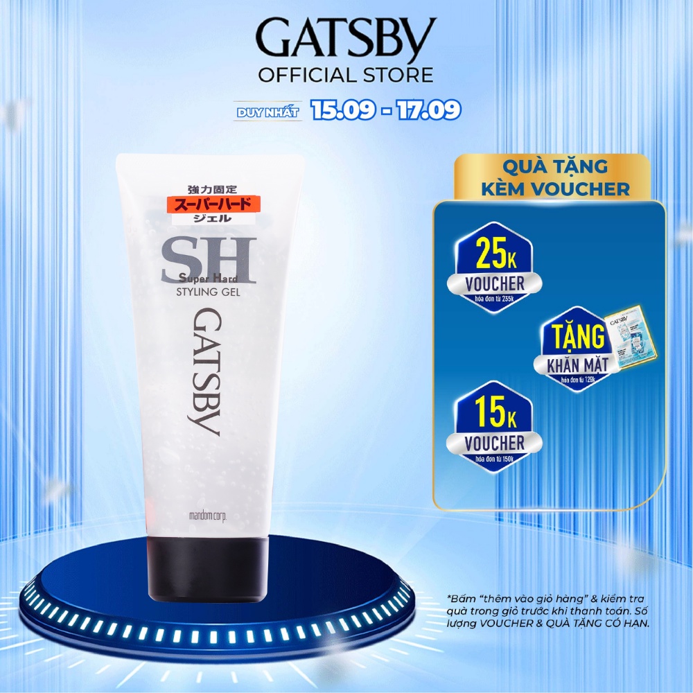 Gel Vuốt Tóc GATSBY Styling Gel Super Hard 200g