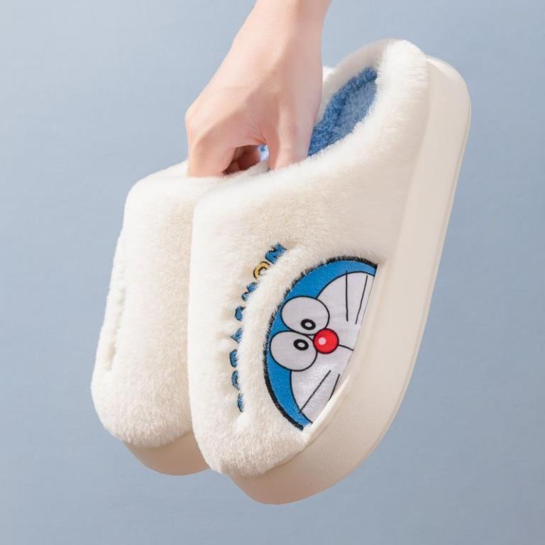 Dép Bông Đi Trong Nhà Hình Doraemon Mùa Thu Đông Hot Trend 2023 M02