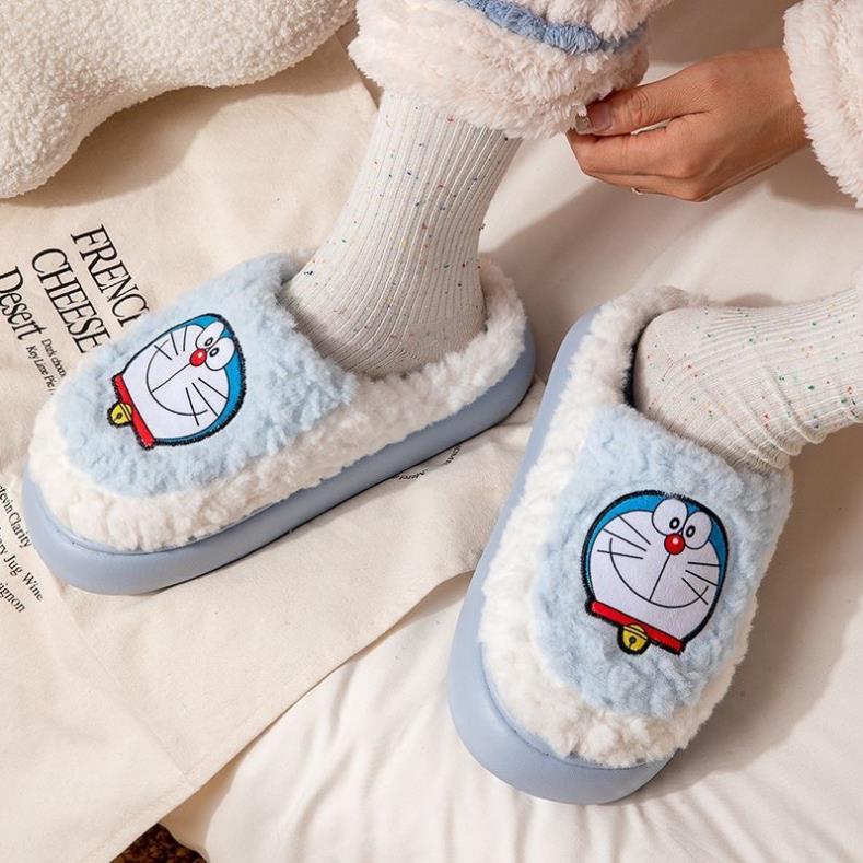 Dép Bông Đi Trong Nhà Mùa Thu Đông Hình Doraemon Hot Trend 2023 M01