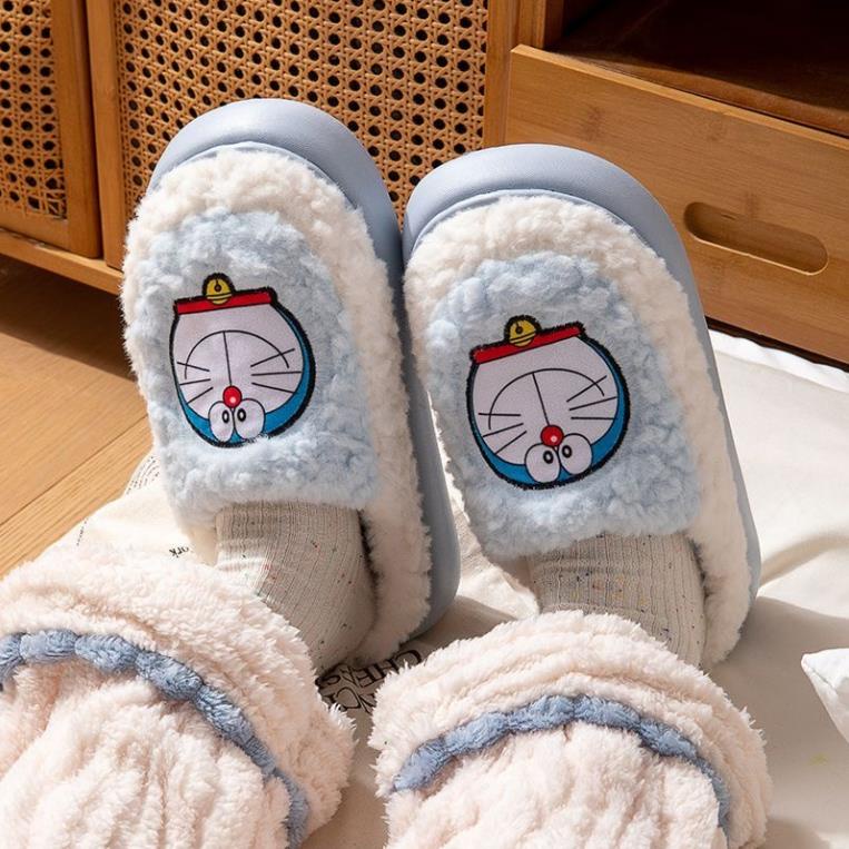 Dép Bông Đi Trong Nhà Mùa Thu Đông Hình Doraemon Hot Trend 2023 M01
