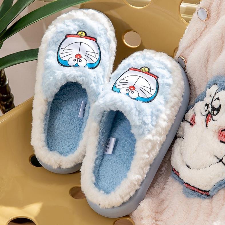 Dép Bông Đi Trong Nhà Mùa Thu Đông Hình Doraemon Hot Trend 2023 M01