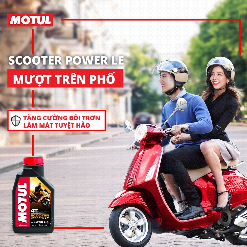 Dầu nhớt xe tay ga MOTUL SCOOTER POWER LE 4T 5W40 0.8L