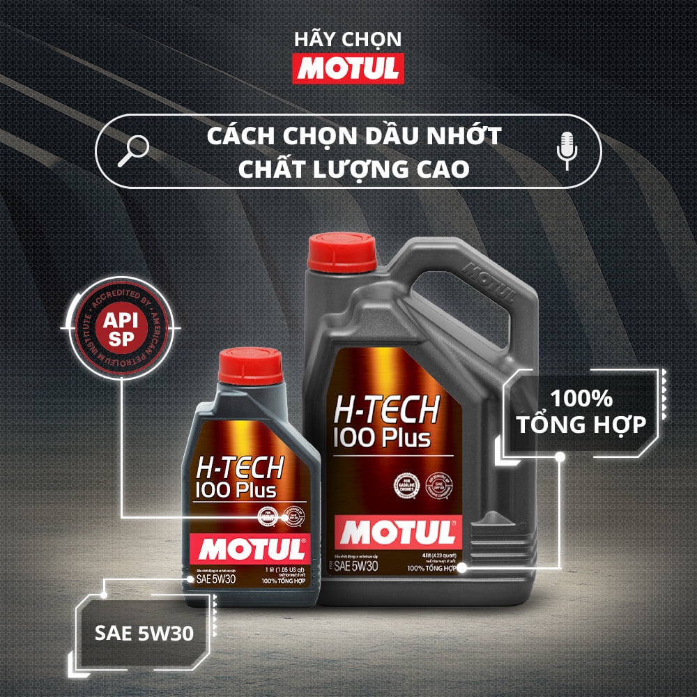 Dầu nhớt xe ô tô MOTUL H-TECH 100 PLUS 5W30 4L