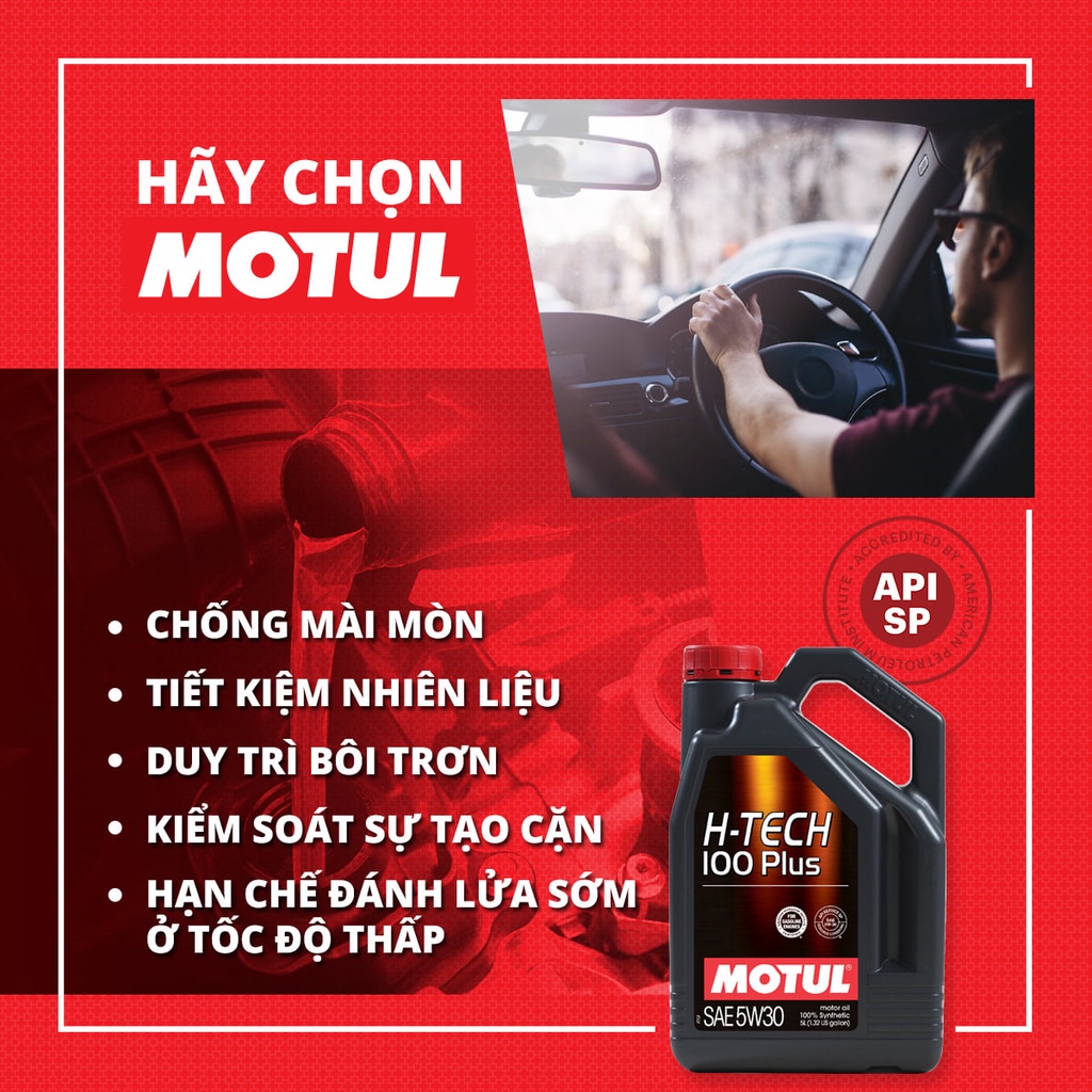 Dầu nhớt xe ô tô MOTUL H-TECH 100 PLUS 5W30 4L