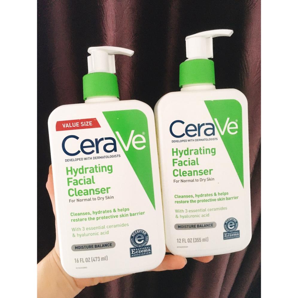 Sữa rửa mặt Cerave Foaming Cleanser, CeraVe Hydrating Cleanser, SA Cleanser Cho Da Dầu Mụn, Khô, Nhạy Cảm