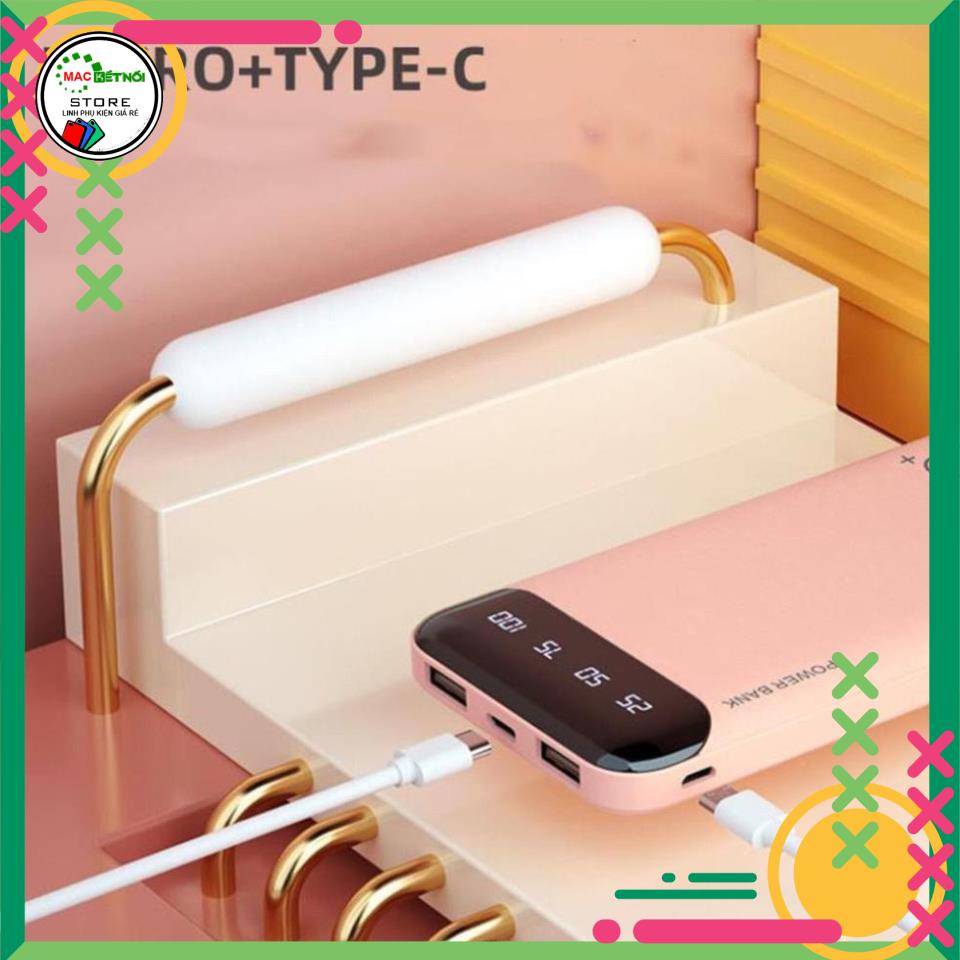 Sạc dự phòng 10000, 20000 mAh siêu mỏng WK WP-161, WP-163 sạc 2 thiết bị cùng lúc, sạc nhanh 2.1A