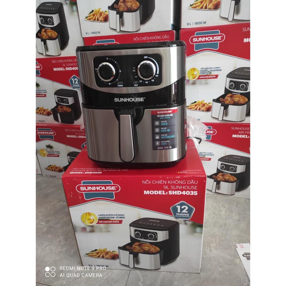 Nồi chiên không dầu 9L SUNHOUSE SHD4035 BH 12 tháng