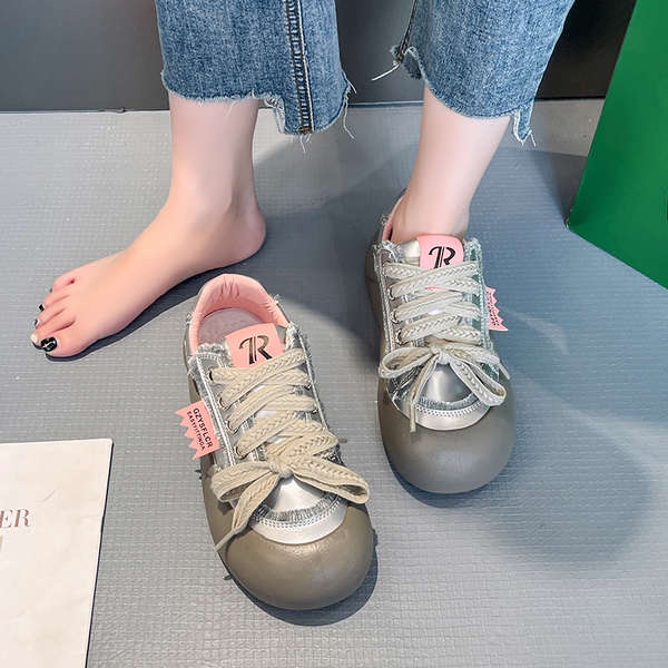 Giày Sneaker Đế Dày Thời Trang Mùa Thu Phong Cách Hàn Quốc Cho Nữ