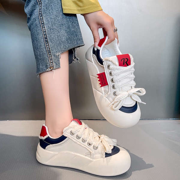 Giày Sneaker Đế Dày Thời Trang Mùa Thu Phong Cách Hàn Quốc Cho Nữ