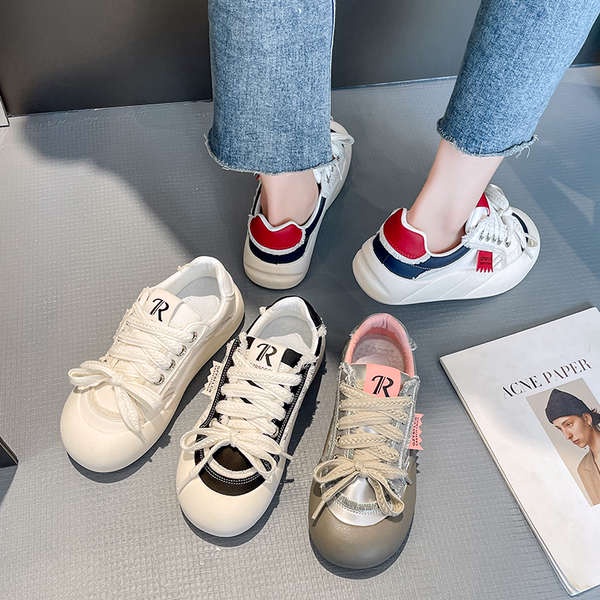 Giày Sneaker Đế Dày Thời Trang Mùa Thu Phong Cách Hàn Quốc Cho Nữ