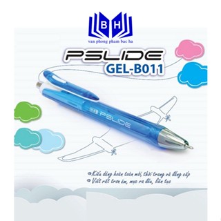 Combo 5 Bút bi Thiên Long B011 - Bút Butter Gel Thiên Long GEL-B011 Nét 0.5mm - Xanh/ Đen