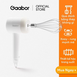 Máy đánh trứng và xay gia vị tỏi ớt cầm tay Gaabor GE-M03D tích hợp máy xay mini đa năng, thực phẩm mềm, pin sạc