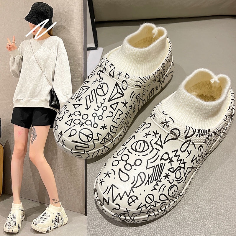 Dép cotton Che Gót Chân Chống Trượt Chống Thấm Nước Giữ Ấm Dành Cho Cặp Đôi