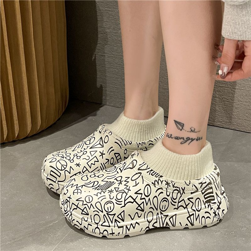 Dép cotton Che Gót Chân Chống Trượt Chống Thấm Nước Giữ Ấm Dành Cho Cặp Đôi