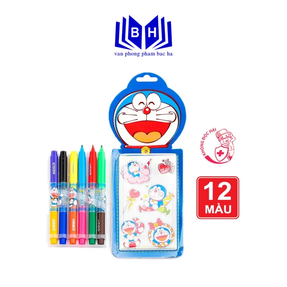 BÚT LÔNG 12 MÀU DORAEMON FP-C05/DO - COLOKIT - Bút lông màu Thiên Long Colokit Doraemon FP-C05/DO- 1