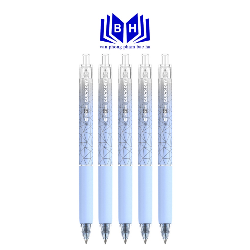 Bút gel Quick Dry Thiên Long GEL-033 ngòi 0.5mm - Mực khô siêu nhanh - Mực xanh