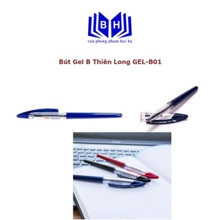 Bút gel thiên long gel-b01 - bút gel b01 huyền thoại đậy nắp ngòi 0.6mm - bút thiên long gel có nắp b01