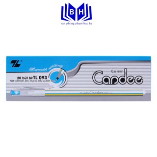 Combo 5 Bút bi bút đùn Thiên Long Candee TL-093 / Bút nến TL 093 cỡ ngòi 0.6mm viết êm trơn chống mỏi tay