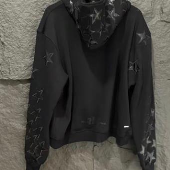 Áo Hoodie bản họa tiết thêu sao da đẳng cấp độ hoàn thiện cao Siêu cấp