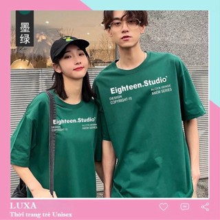 Áo thun tay lỡ unisex nam nữ EIGHT 18, áo phông unisex form rộng nam nữ