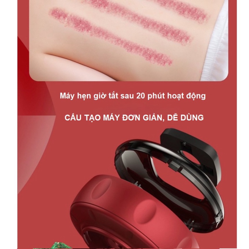 Máy massage giác hơi cầm tay có pin sạc 12 cấp độ hút giác hơi và cấp nhiệt giúp giảm đau nhức và lưu thông khí huyết