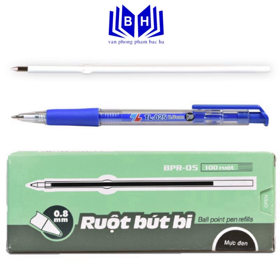 Ruột bút bi Thiên Long BPR-05 thay cho bút TL-023, TL-024, TL-025, TL-032 ngòi 0.8mm