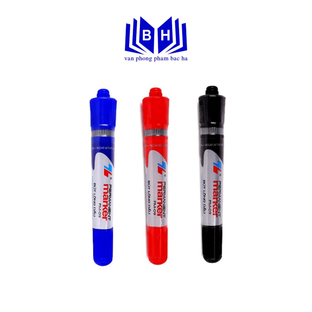 Bút lông dầu/ Bút dạ dầu TL PM-09 0.8mm & 6mm  - Bút lông dầu 2 dầu/ Bút dạ dầu 2 đầu