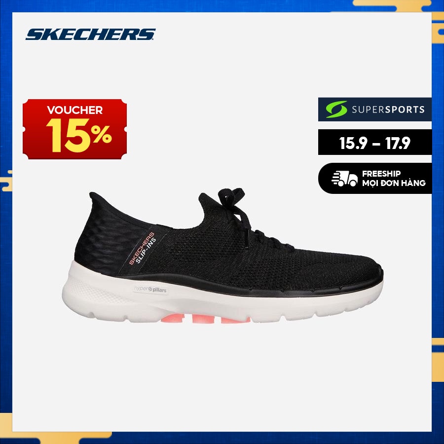 Giày thể thao nữ Skechers Go Walk 6 - 124568-BKHP