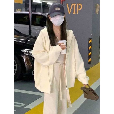 Áo Khoác sweater Có Mũ Trùm Khóa Kéo Kiểu Châu Âu Thời Trang Xuân Thu 2023 Mới