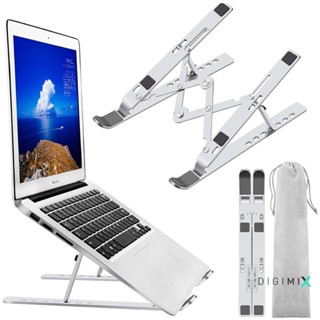 Digimix - Kệ đỡ Laptop D103 hổ trợ tản nhiệt có thể gấp gọn - giá kê Laptop MacBook bằng nhôm điều chỉnh độ cao.