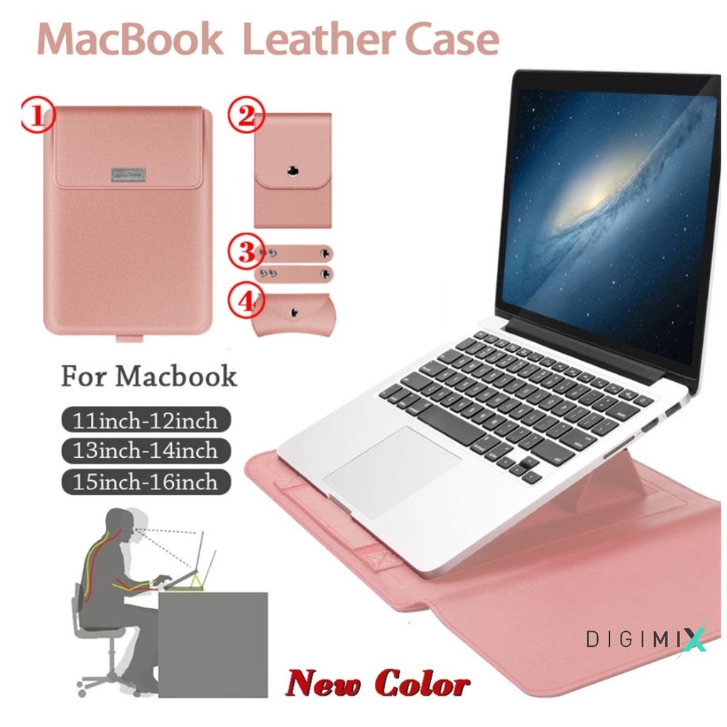 Túi da PU đựng máy tính xách tay thích hợp cho dòng Laptop windows, Macbook Air Pro, Macbook Air từ 11 inch - 15,6 inch.
