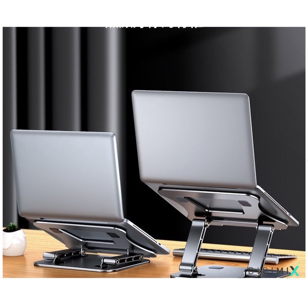 Digimix - Giá đỡ máy tính laptop macbook  LS515 kiêm đế tản nhiệt nâng điều chỉnh độ cao cho máy 11 inch - 17 inch.