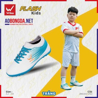 Giày Đá Bóng Trẻ Em Wika Flash Kid Chính Hãng, Giày Đá Banh Trẻ Em Sân Cỏ Nhân Tạo, Cổ Chun Mềm Mại Đế Tf Có Sỉ