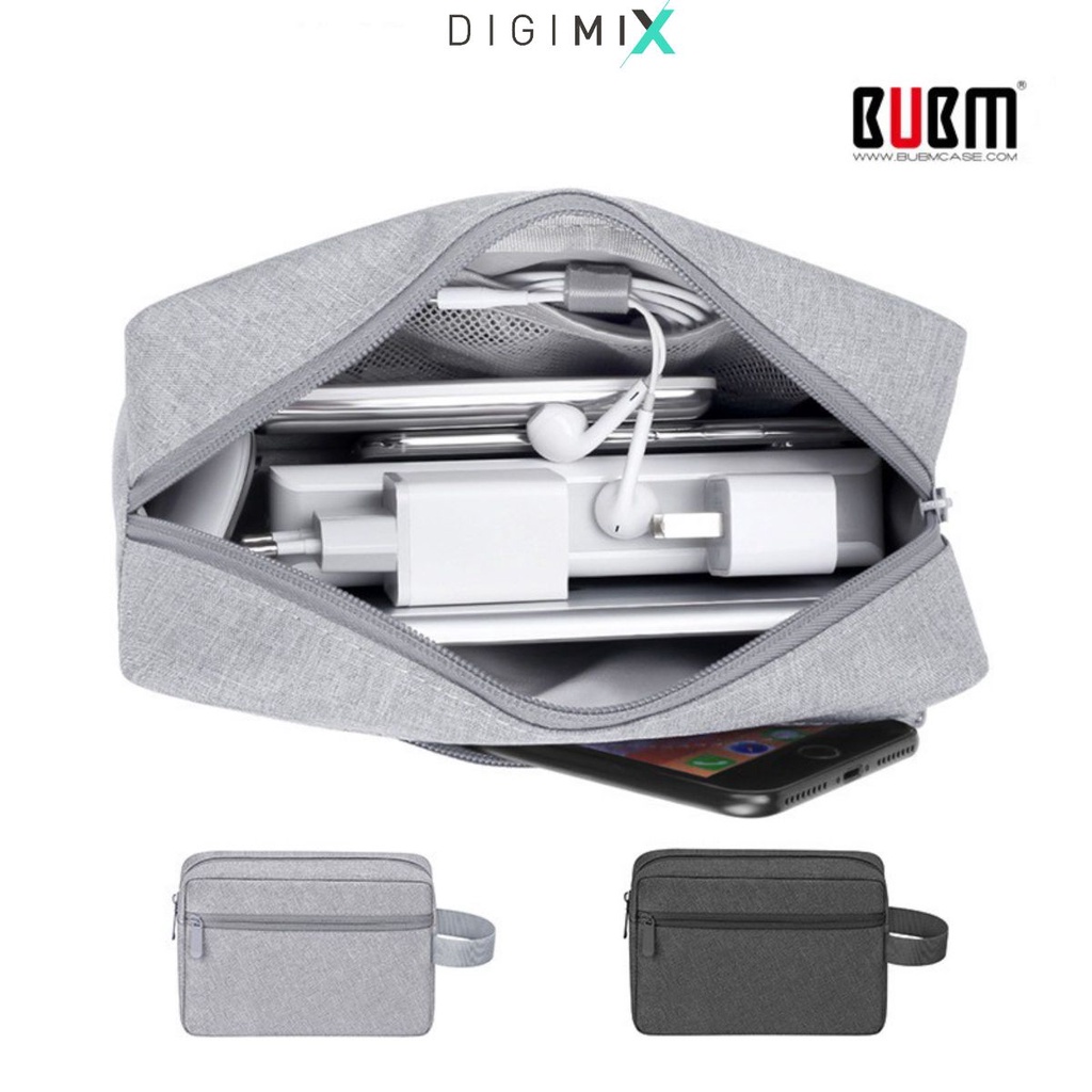 DigiMix Túi đựng phụ kiện BUBM dùng cho dây cáp sạc, tai nghe, máy tính bảng, phụ kiện công nghệ.