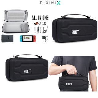 Túi khung cứng chống sốc BUBM chuyên dụng đựng máy chơi game Nintendo Switch oled và phụ kiện dây sạc DigiMix.