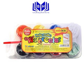 Bộ 8 lọ màu nước thiên long waco-c06 - vỉ 8 màu nước