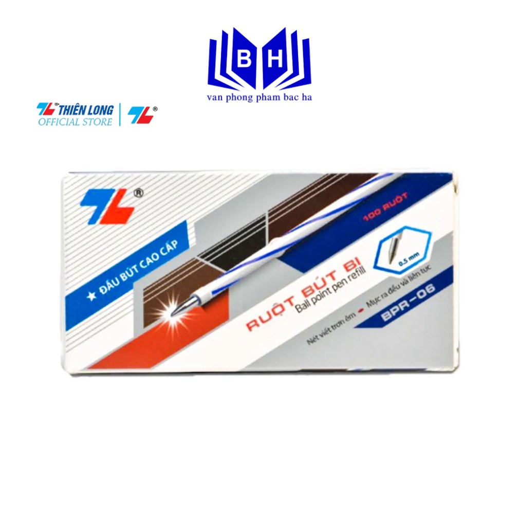 Ruột bút bi Thiên Long BPR-06 thay thế cho bút TL-027, FO-039 ngòi 0.5mm