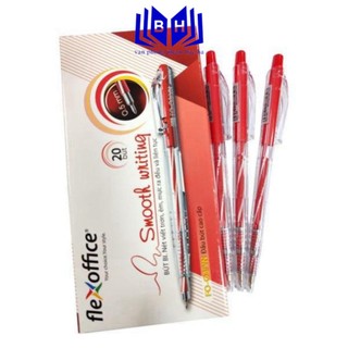 Combo 5 Bút Bi Thiên Long Flexoffice FO-03/VN ( Xanh, Đỏ, Đen )