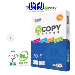 Ram giấy A3 70 gsm IK Copy (500 tờ)