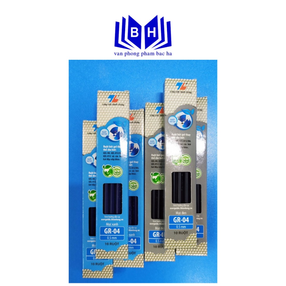 Ruột bút gel GR-04 - Ruột bút gel nước Thiên Long ngòi 0.5mm