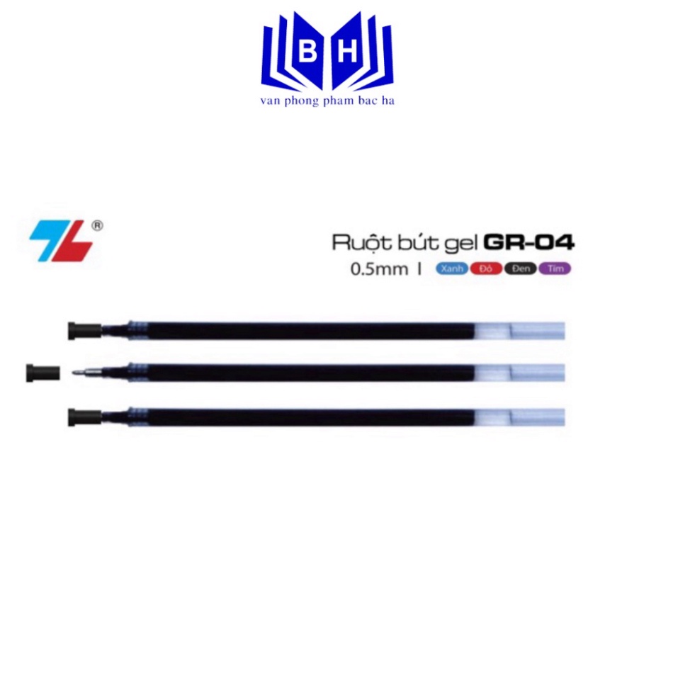 Ruột bút gel GR-04 - Ruột bút gel nước Thiên Long ngòi 0.5mm
