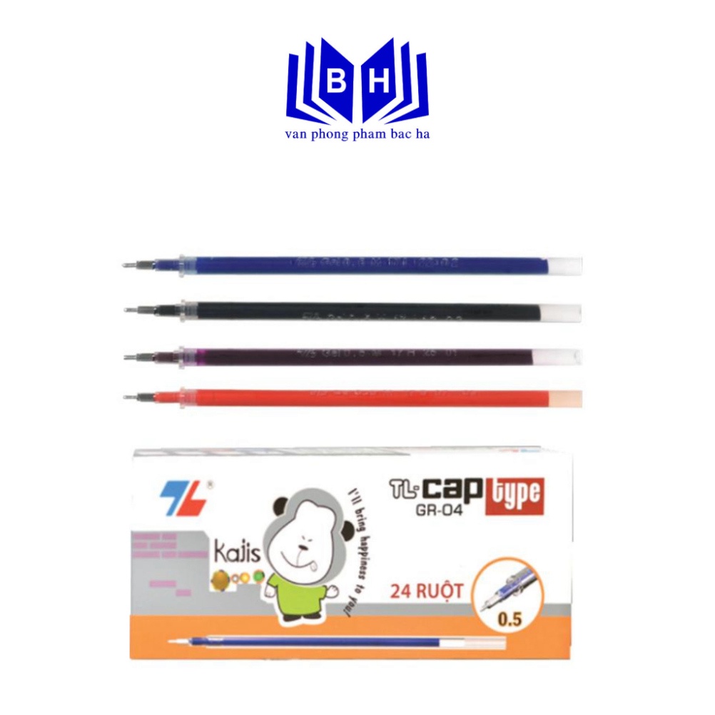 Ruột bút gel GR-04 - Ruột bút gel nước Thiên Long ngòi 0.5mm