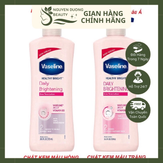 [CHÍNH HÃNG]  Sữa Dưỡng Thể Vaseline Mỹ Healthy Bright Daily Brightening - 725ml