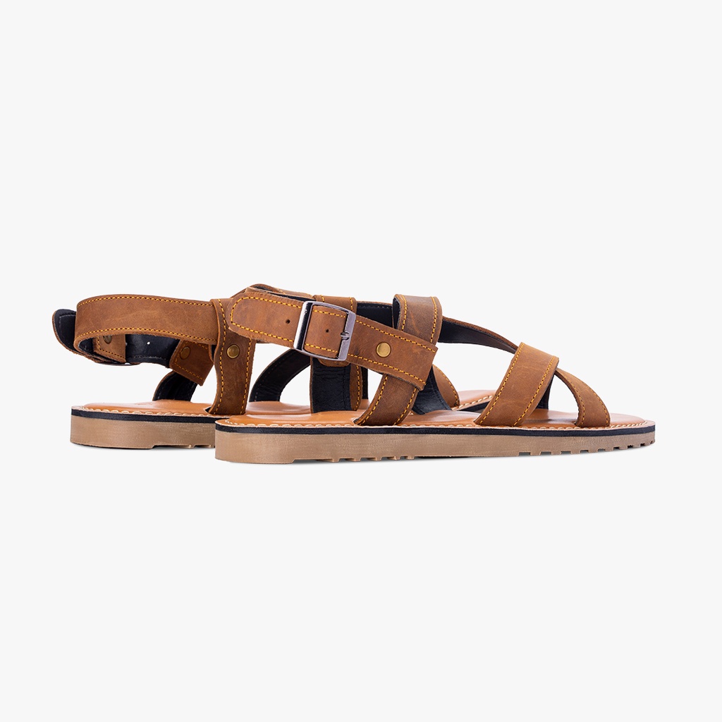 Dép Sandal Chiến Binh Nam Floios Unisex Da Bò Sáp Đế 2 Lớp Cao Su Chống Trơn Trượt - Thương Hiệu Steeler